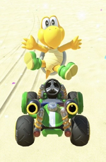 Koopa Troopa performing a trick.