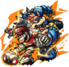 Artwork of Mario and Bowser in Mario Strikers: Battle League