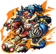 Artwork of Mario and Bowser in Mario Strikers: Battle League