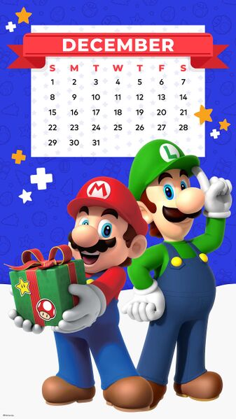 File:My Nintendo Mario Luigi Happy Holidays calendar smartphone.jpg