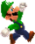 In-game rendering of Luigi from Super Mario 3D Land.