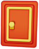Model of a red Warp Door from Super Mario 3D World.