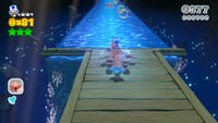Plessie sliding in Sunshine Seaside of Super Mario 3D World.