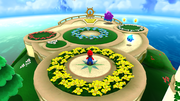 The main deck of Starship Mario in Super Mario Galaxy 2
