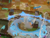 Aquaquake's Shockwave Splash in battle in Mario + Rabbids Sparks of Hope