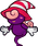 An unused sprite of Vivian in Super Paper Mario.