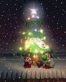 Holiday-themed promotional artwork for Yoshi's Story