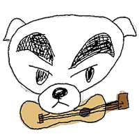 Drawing of K.K. Slider in WarioWare Gold