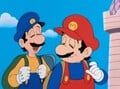 Mario and Luigi agreeing to come back to the kingdom in case anything bad happens