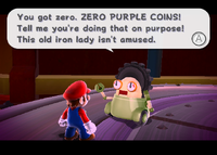 Gearmo in Battlerock Galaxy if no Purple Coins are collected.