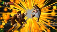 Donkey and Cranky Kong do the Kong POW.
