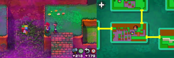 Block 34 in Dimble Wood of Mario & Luigi: Bowser's Inside Story + Bowser Jr.'s Journey.