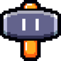 Super Hammer icon shown on Mario's chest