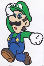 Artwork of Luigi from Super Mario Bros.