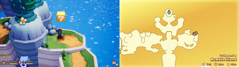 Sixth ? block in Rumbla Island from Mario & Luigi: Brothership