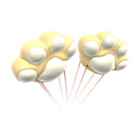 Cream Toe-Bean Balloons from Mario Kart Tour