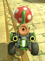 Piranha Plant performing a trick.