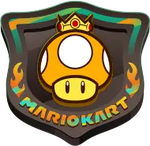 The icon for the Golden Rally in Mario Kart World.
