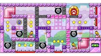 Miiverse screenshot of the 77th official level in the online community of Mario vs. Donkey Kong: Tipping Stars