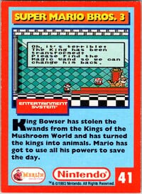 One of the Nintendo Collector Cards