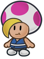 Sprite of Prince Mush in the Nintendo Switch remake of Paper Mario: The Thousand Year Door.