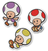 Artwork of various Toads from Paper Mario: The Origami King.