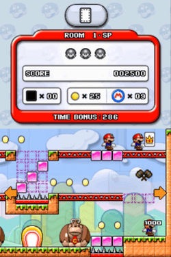 Room 1-SP from Mario vs. Donkey Kong: Minis March Again!
