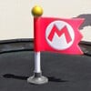 A tuning fork during the Super Mario Bros. 40th Anniversary Emerald Rush event, made to look like a Checkpoint Flag.