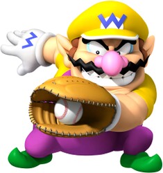 Artwork of Wario from Mario Super Sluggers