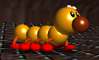 Screenshot of the Wiggler from Super Mario 64.