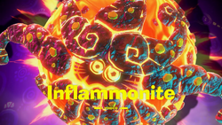 Title card for Inflammonite in Donkey Kong Bananza