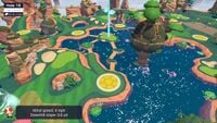 Hole 16 of Shelltop Sanctuary's Pro layout from Mario Golf: Super Rush