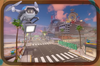 The icon for Crown City during the Ice Rally in Mario Kart World.