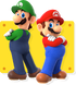 Updated artwork of Mario and Luigi crossing their arms.