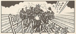 Bowser arriving with the Mole Biker Gang