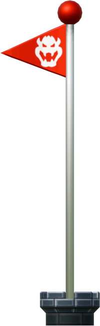 A Goal Pole as seen in New Super Mario Bros. U