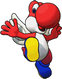 Sprite of Red Winged Yoshi's team image, from Puzzle & Dragons: Super Mario Bros. Edition.
