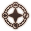 A deactivated Diamond Magic Circle from Paper Mario: The Origami King.