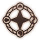 A deactivated Diamond Magic Circle from Paper Mario: The Origami King.