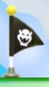 A Checkpoint Flag in the New Super Mario Bros. U (left) and Super Mario 3D World (right) styles