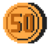 50-Coin icon from Super Mario Maker 2 (Super Mario Bros. style)