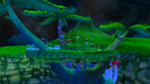 A screenshot of Pianta Village from Super Mario Sunshine.