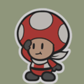 Rescue Red's portrait in Paper Mario: The Origami King