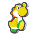 Jumping Yellow Yoshi Standee from Super Mario Bros. Wonder