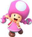 Artwork of Toadette for Mario Party 10 (reused for Super Mario Run, Mario Party: The Top 100, Mario Kart Tour, Mario & Sonic at the Olympic Games Tokyo 2020, and Super Mario Party Jamboree)