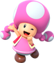 Artwork of Toadette for Mario Party 10 (reused for Super Mario Run, Mario Party: The Top 100, Mario Kart Tour, Mario & Sonic at the Olympic Games Tokyo 2020, and Super Mario Party Jamboree)