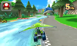 Koopa Troopa gliding in the course