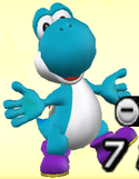 Light Blue Yoshi from Mario Super Sluggers