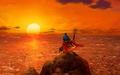 Jonathan Jones staring at the sunset, as seen in one scene of the ending sequence of the Nintendo Switch remake