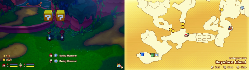 ? blocks 2-3 in Raynforst Island from Mario & Luigi: Brothership